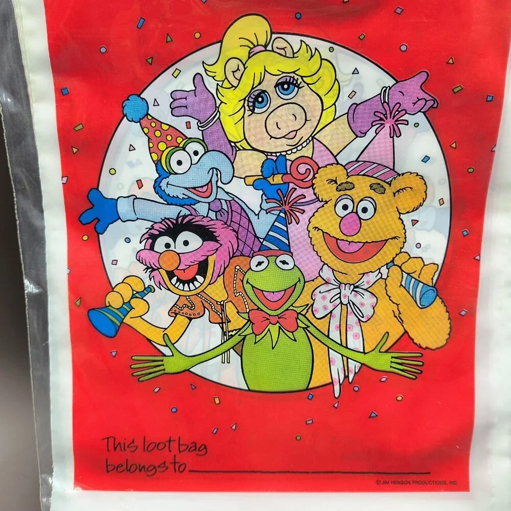 Vintage 1990s Jim Henson Muppets Party Loot Bags 8 Pc American Greetings New